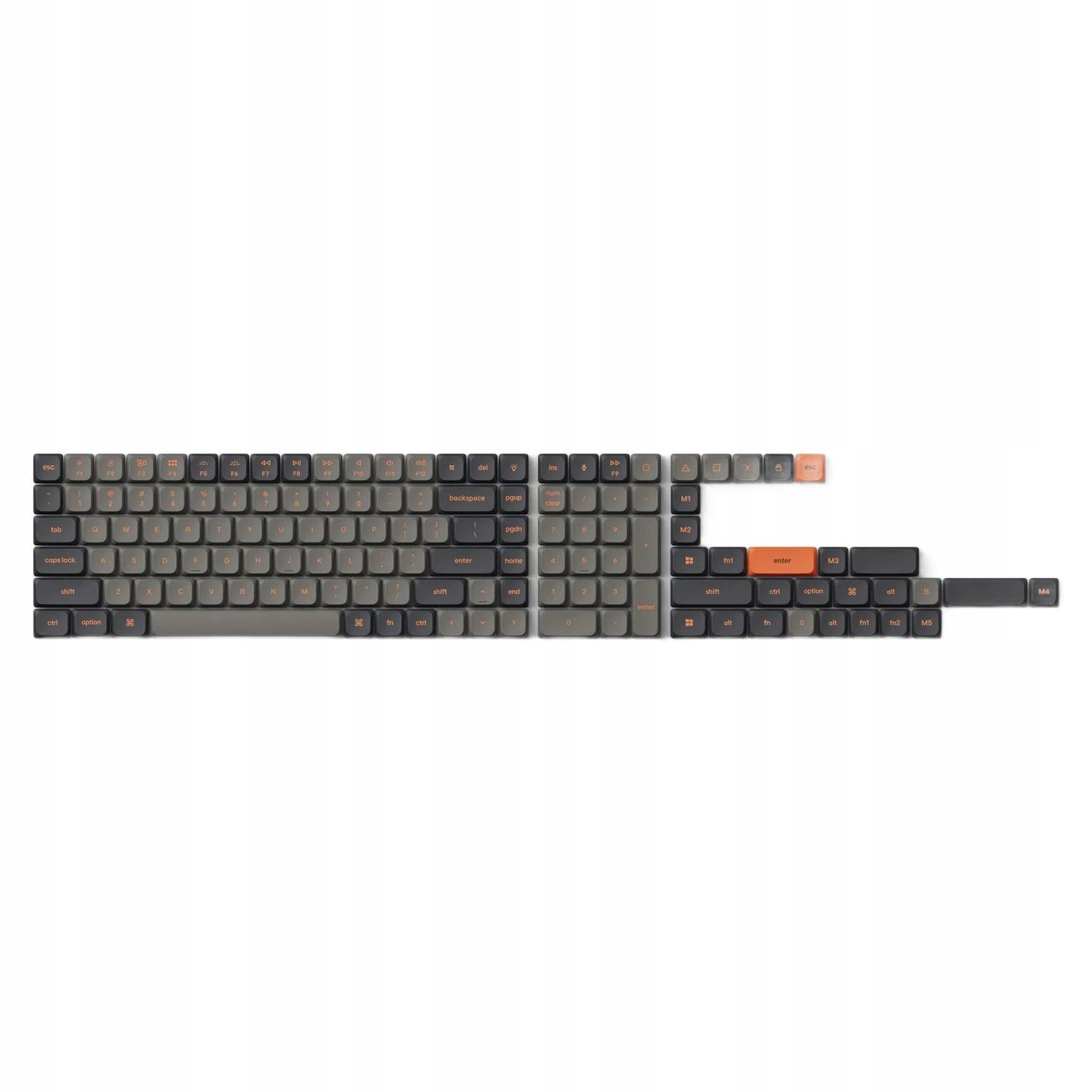 Keychron Keycaps Low Profile Double Shot Pbt Lsa Keycap Carbon Full Set