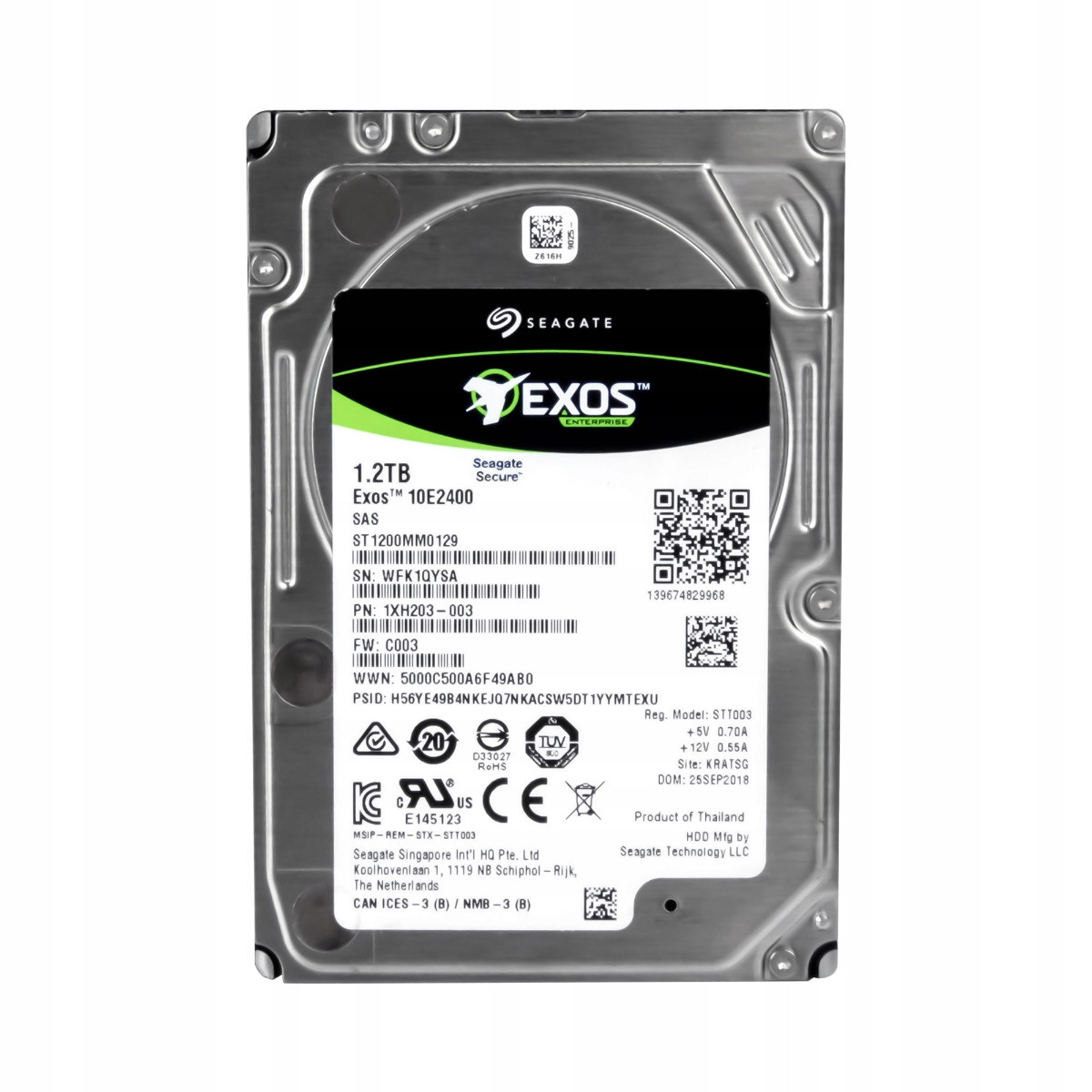 Seagate Exos 1,2TB 10K SAS-3 2,5'' ST1200MM0129