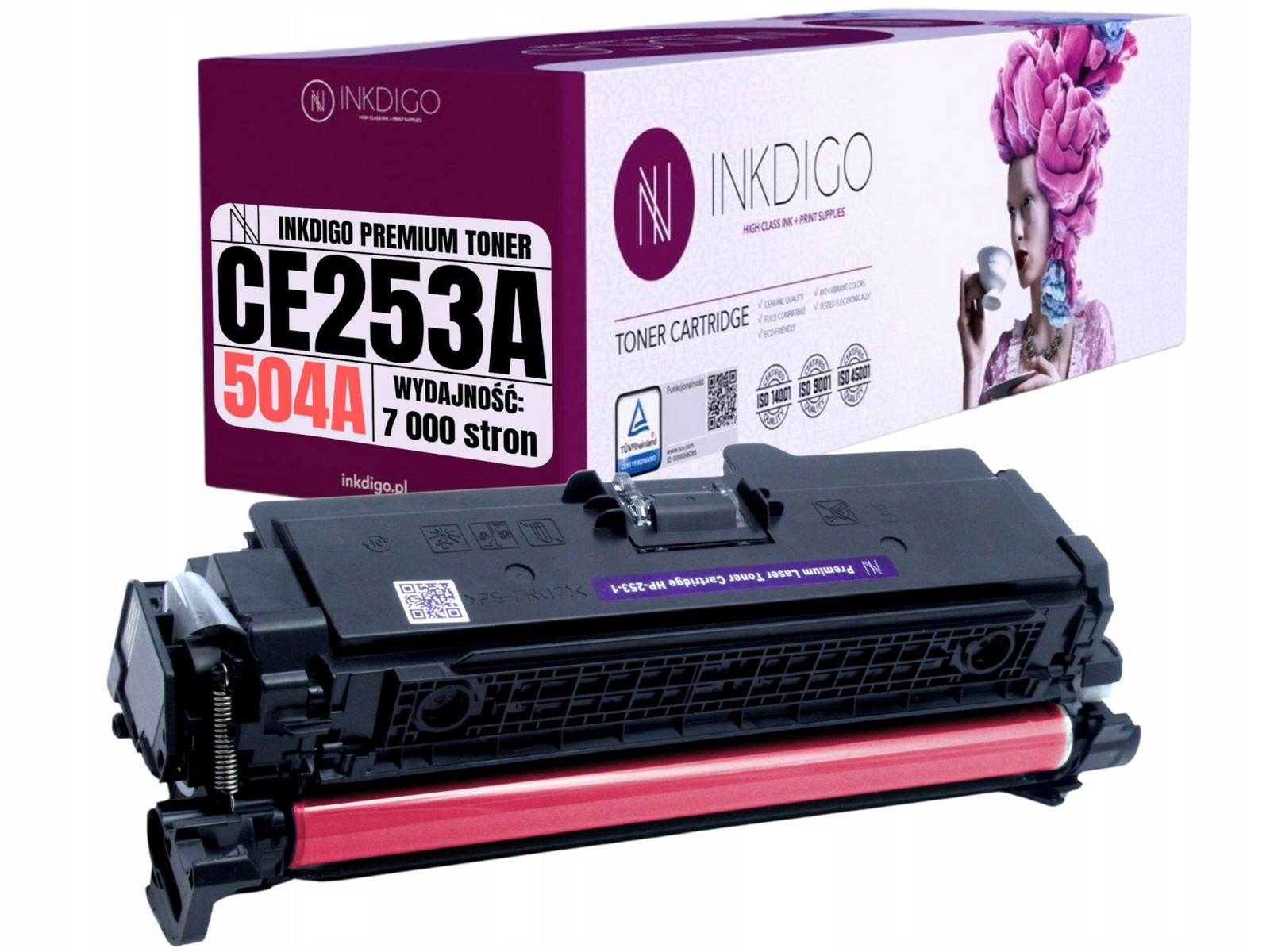 CE253A Toner 504A náhrada za Hp Color Laserjet CM3530 CP3525 CP3525X