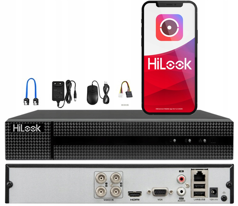 Analogový Ahd rekordér Tvi CVI DVR-4CH-5MP až 8Mpx HiLook by Hikvision