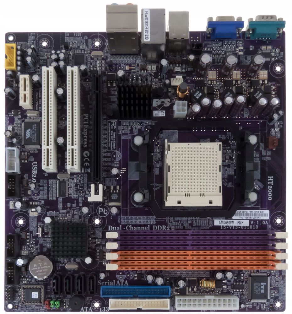 Ecs AMD690VM-FMH Socket AM2 DDR2 Pci Pci-e