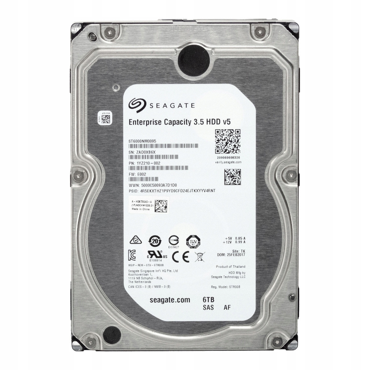 Seagate 6TB 7.2K 256MB SAS-3 3.5'' ST6000NM0095