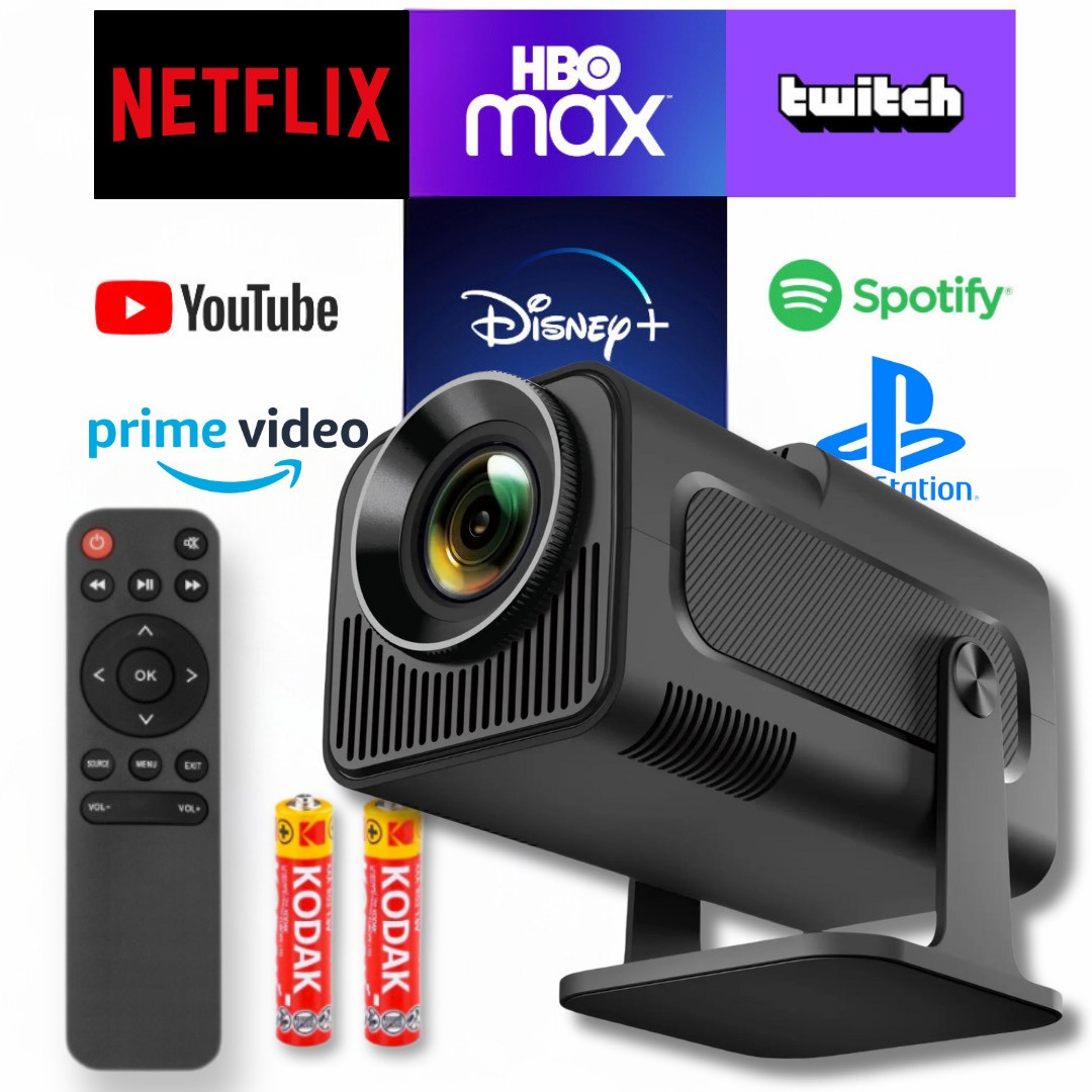 Projektor WiFi projektor Dálkové ovládání Android Tv 130 palců 4K Full Hd HY320 Mini Led