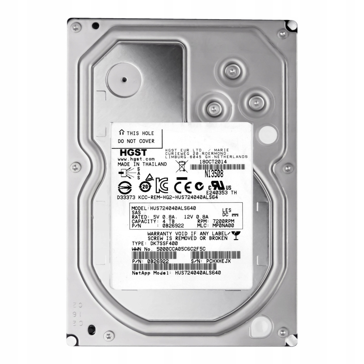 Hgst UltraStar 7K4000 4TB 7.2K 64MB SAS-2 3.5'' HUS724040ALS640