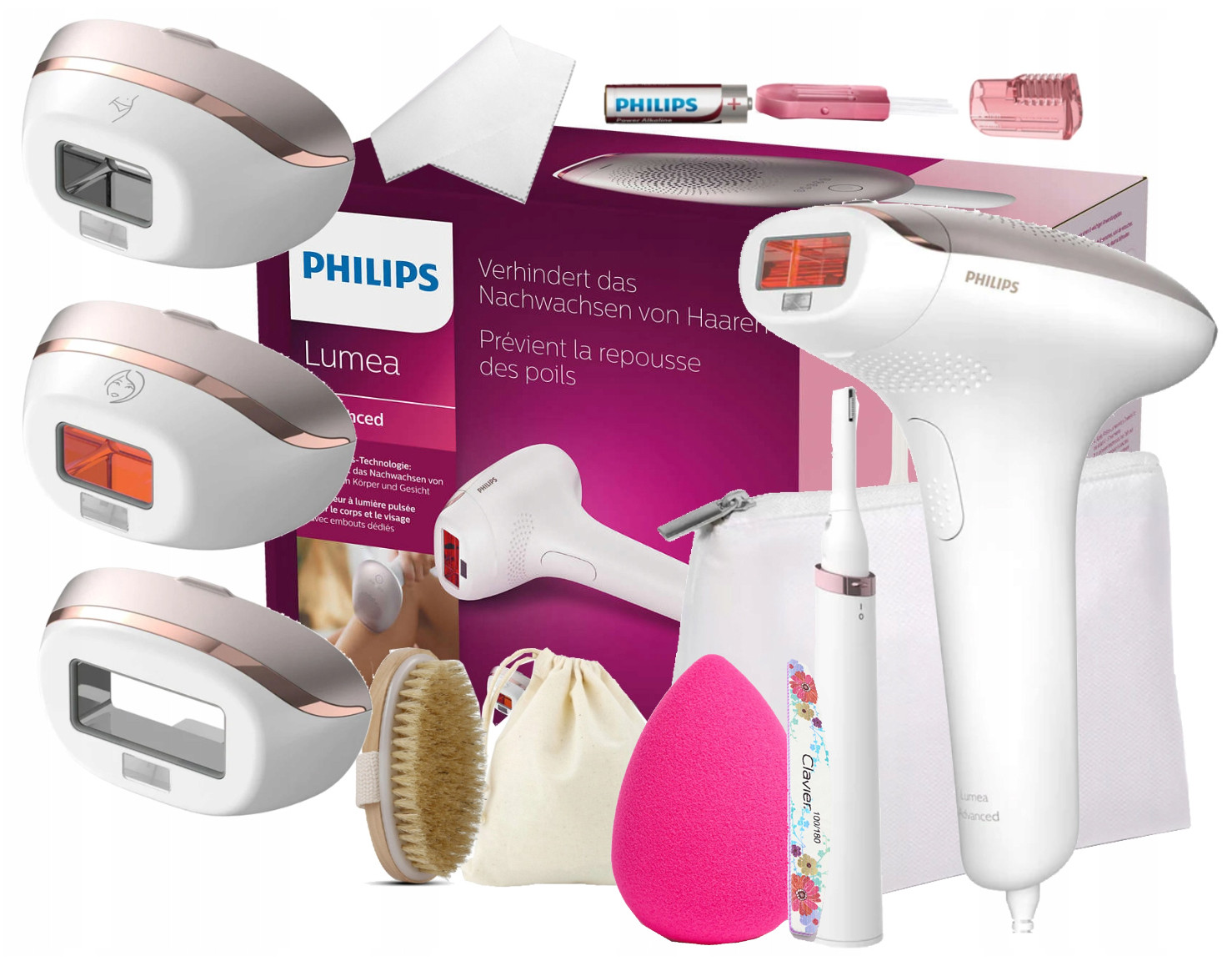 Ipl epilátor Philips Lumea BRI923 +3 Nástavce Zastřihovač Kartáč Na Tělo