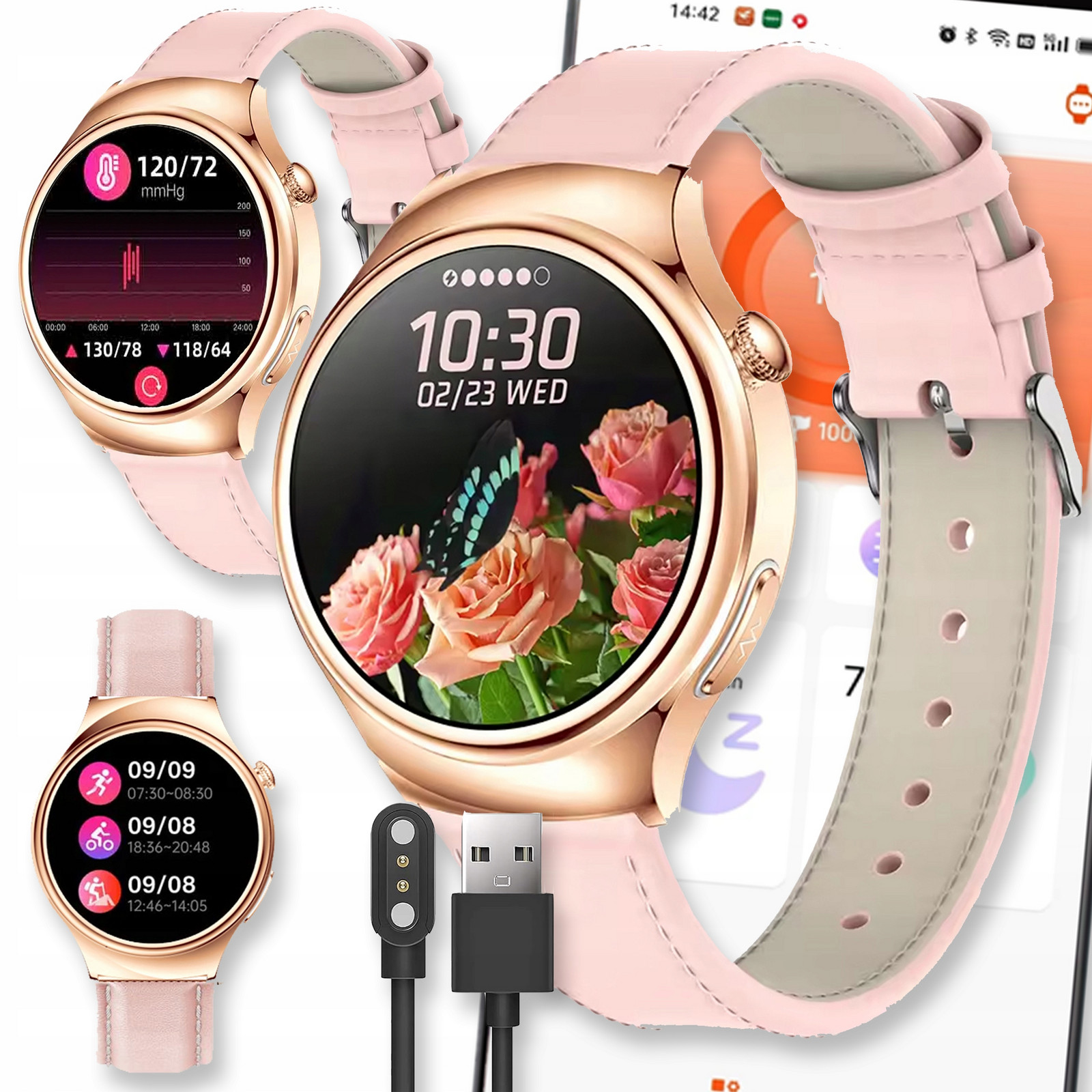 Chytré Hodinky Watch Dámské Menu Pl Hovory Amoled Oznámení Sport