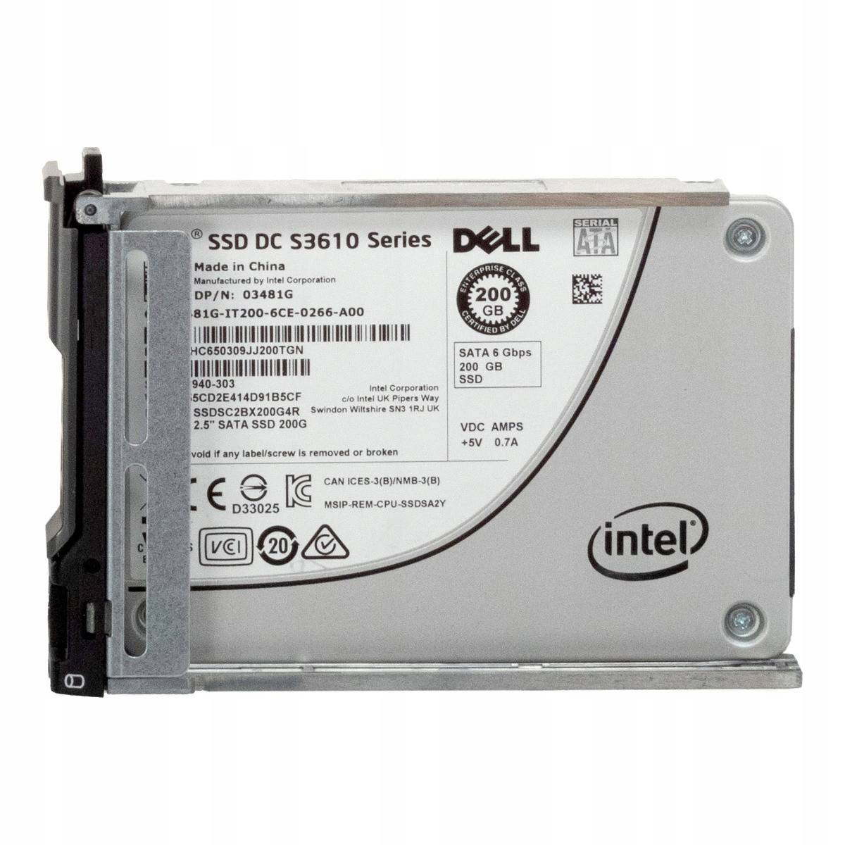 Dell 03481G 200GB Sata III 2.5'' MLC SSDSC2BX200G4R