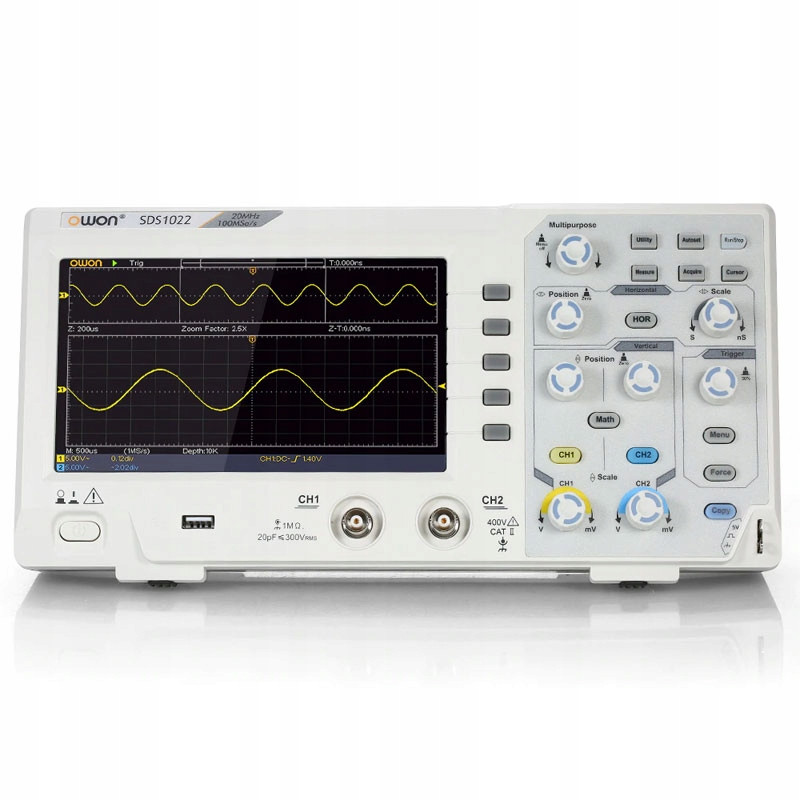 SDS1022 digitální osciloskop 2x20MHz