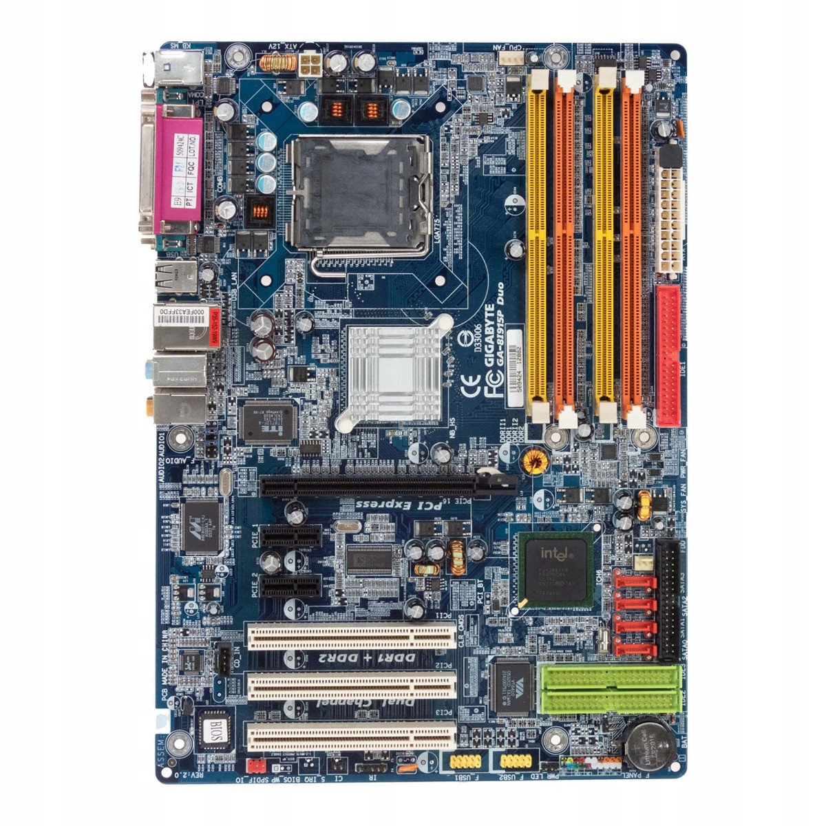 Gigabyte GA-8I915P Duo LGA775 2x Ddr 2x DDR2 PCIe Pci Atx