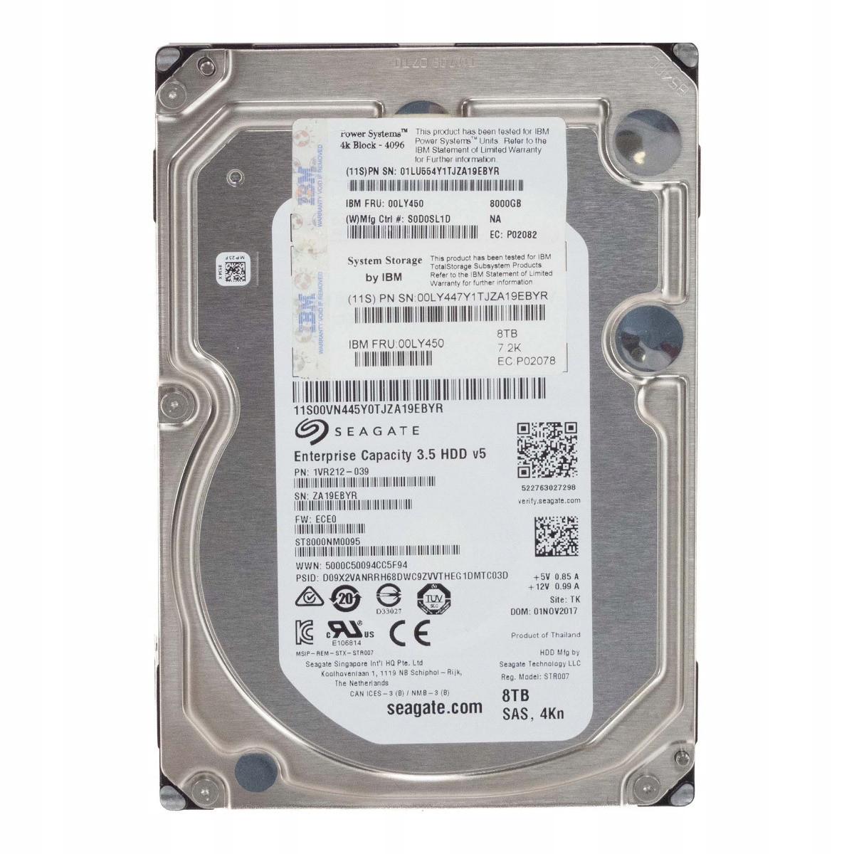 Ibm 00LY450 8TB 7.2K 256MB SAS-3 3.5'' ST8000NM0095