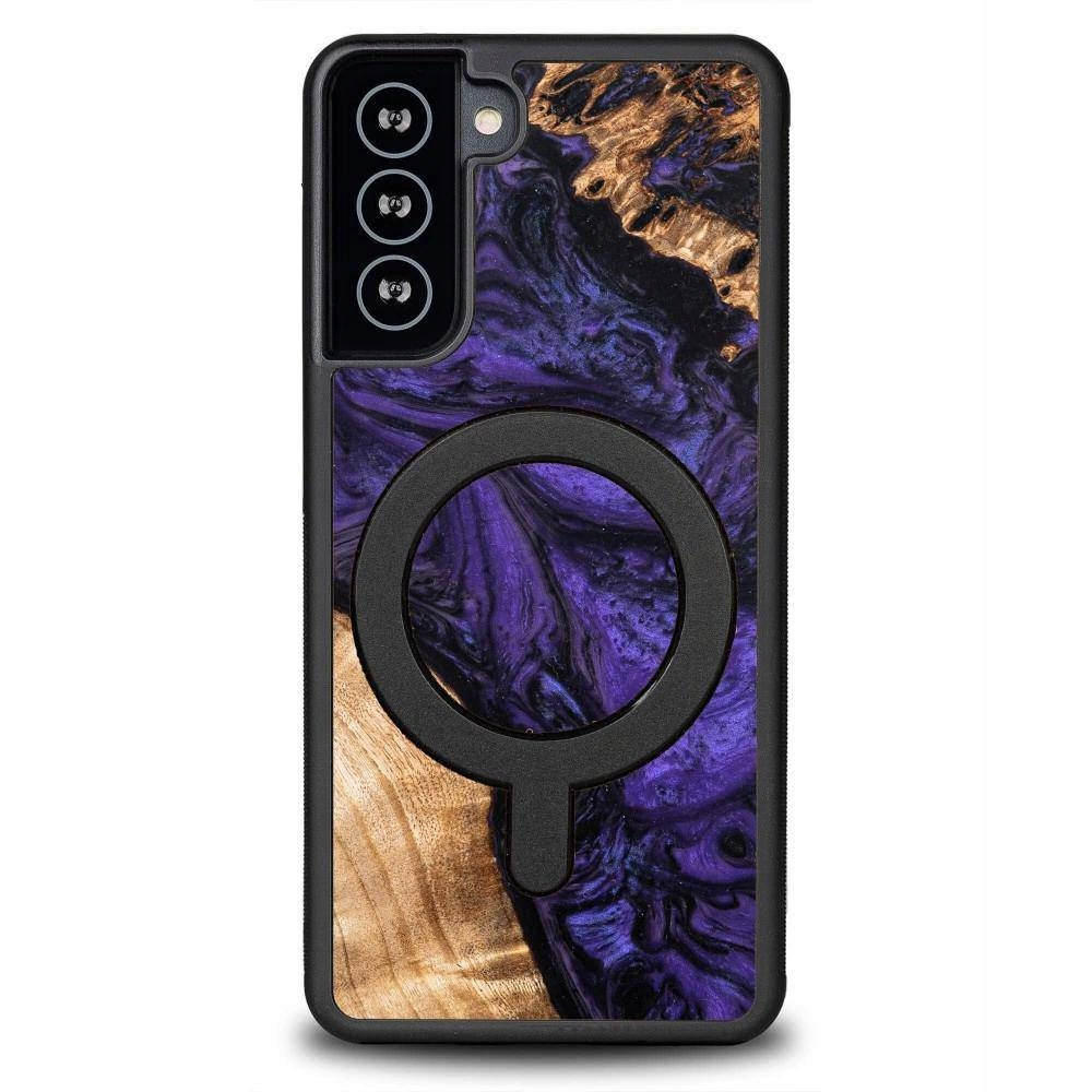 Pouzdro Bewood pro Magsafe Violet Ze Dřeva A Pryskyřice Na Samsung Galaxy S21 Fe