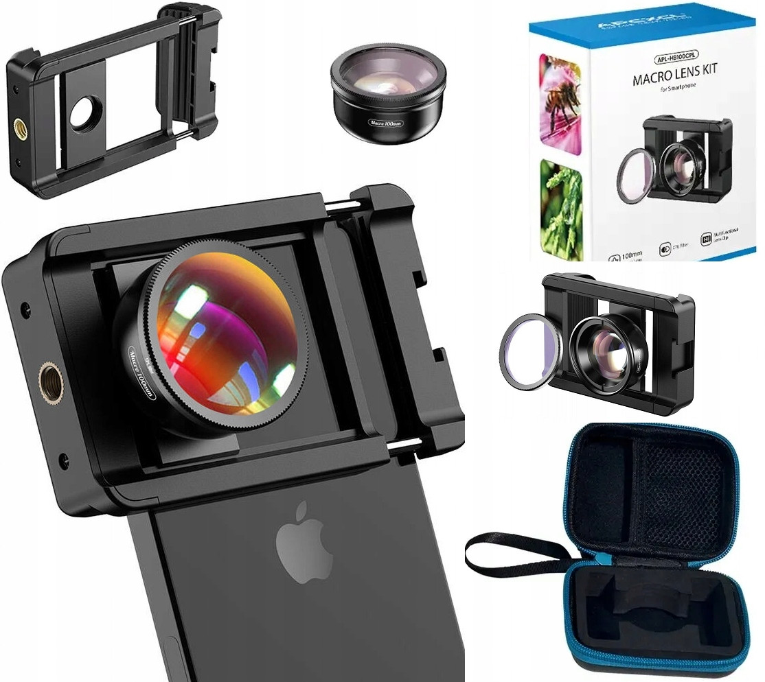 Apaxel Objektiv Čočka Makro 100mm Hd Polarizační Cpl filtr pro Telefon