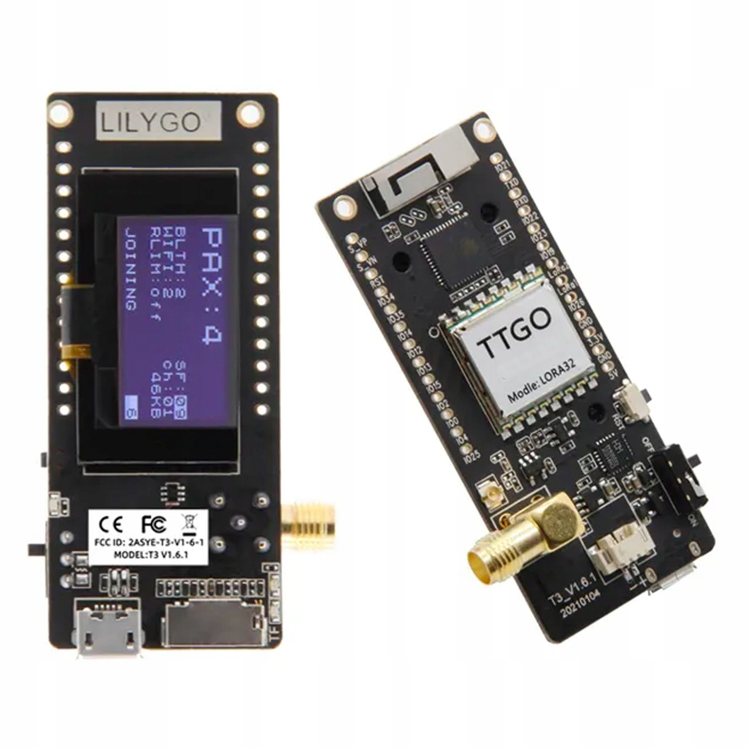 ESP32 LilyGO Ttgo V2.1_1.6 LoRa32 Paxcounter LoRa SX1278 433MHz Oled WiFi B