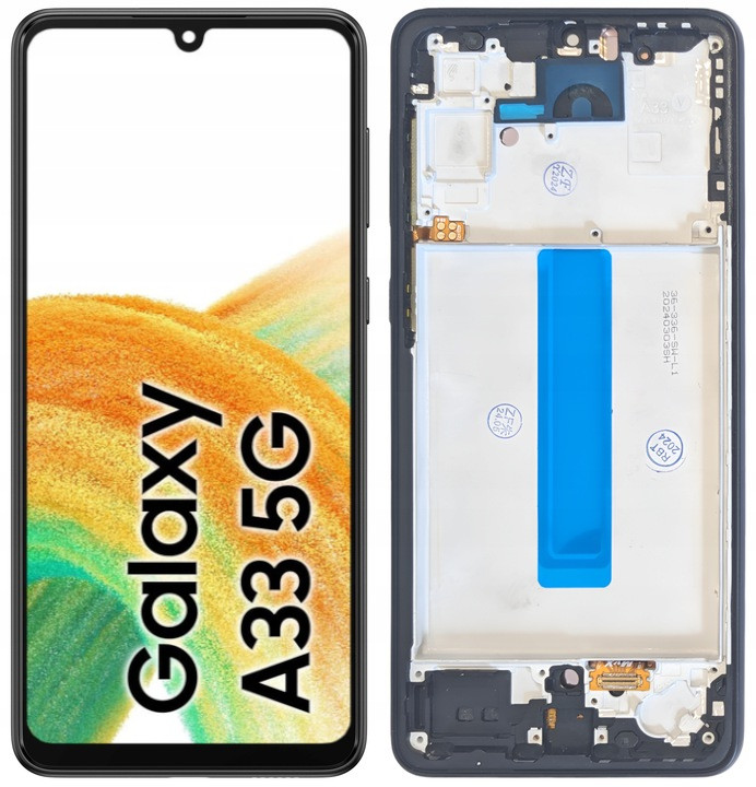 LCD Displej Pro Samsung A33 5G Oled Rámeček Černý