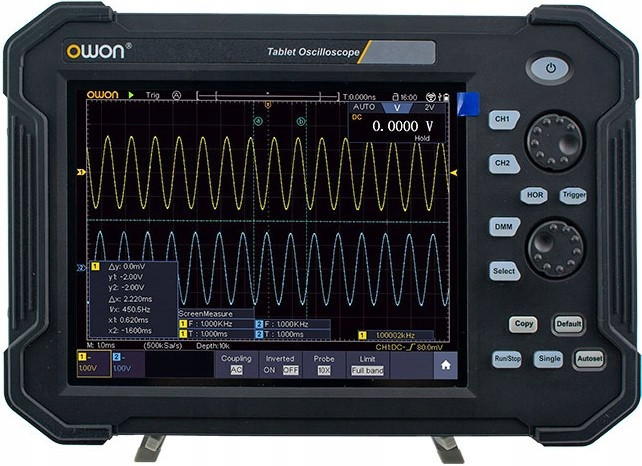 TAO3072 digitální osciloskop Owon 2x70MHz 1GSa/s tablet