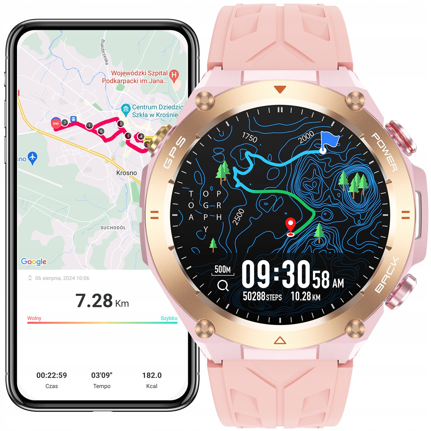 Chytré Hodinky S Gps Menu Pl Voděodolné Sport Smart Watch Hovory Krokoměr