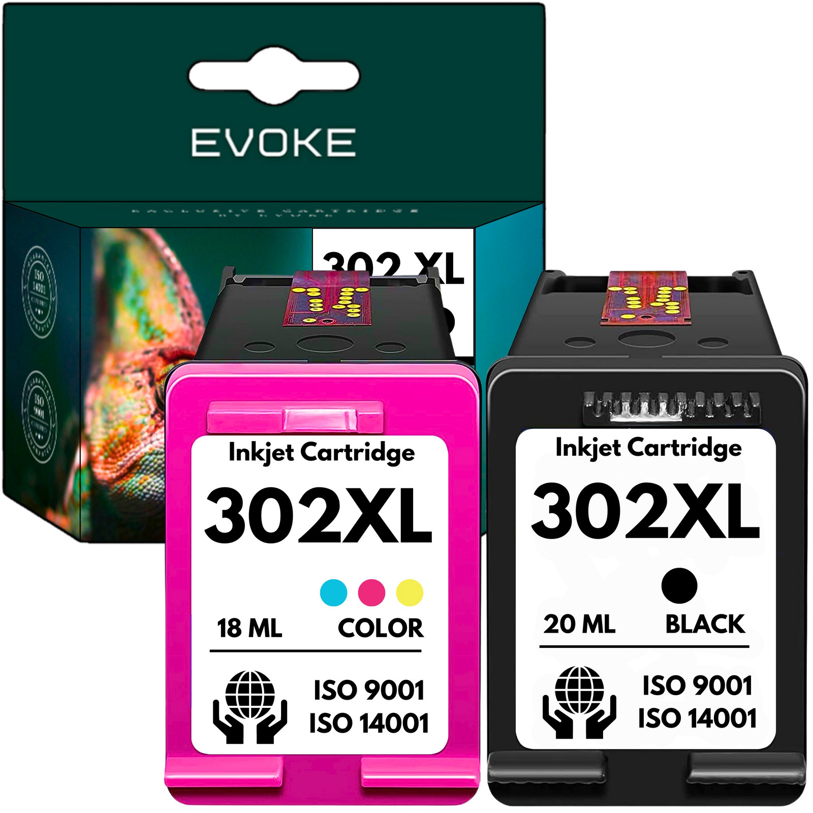 Inkoust pro Hp 302 černý barva XL zvětšená sada 5x Více Výtisků