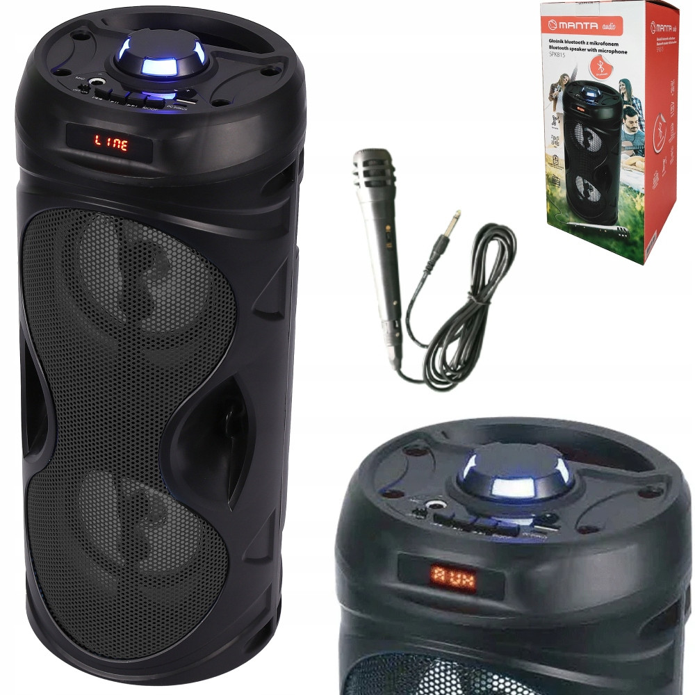 Bluetooth reproduktor Přenosný bezdrátový Karaoke Manta SPK815 Mikrofon