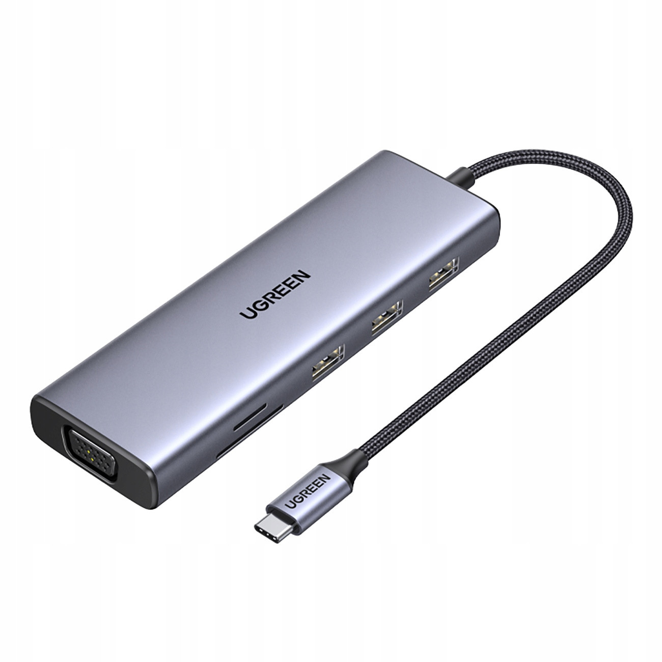 Ugreen Hub Usb-c adaptér 3x Usb-a 3.0 Hdmi Vga RJ45 Sd Usb-c Pd