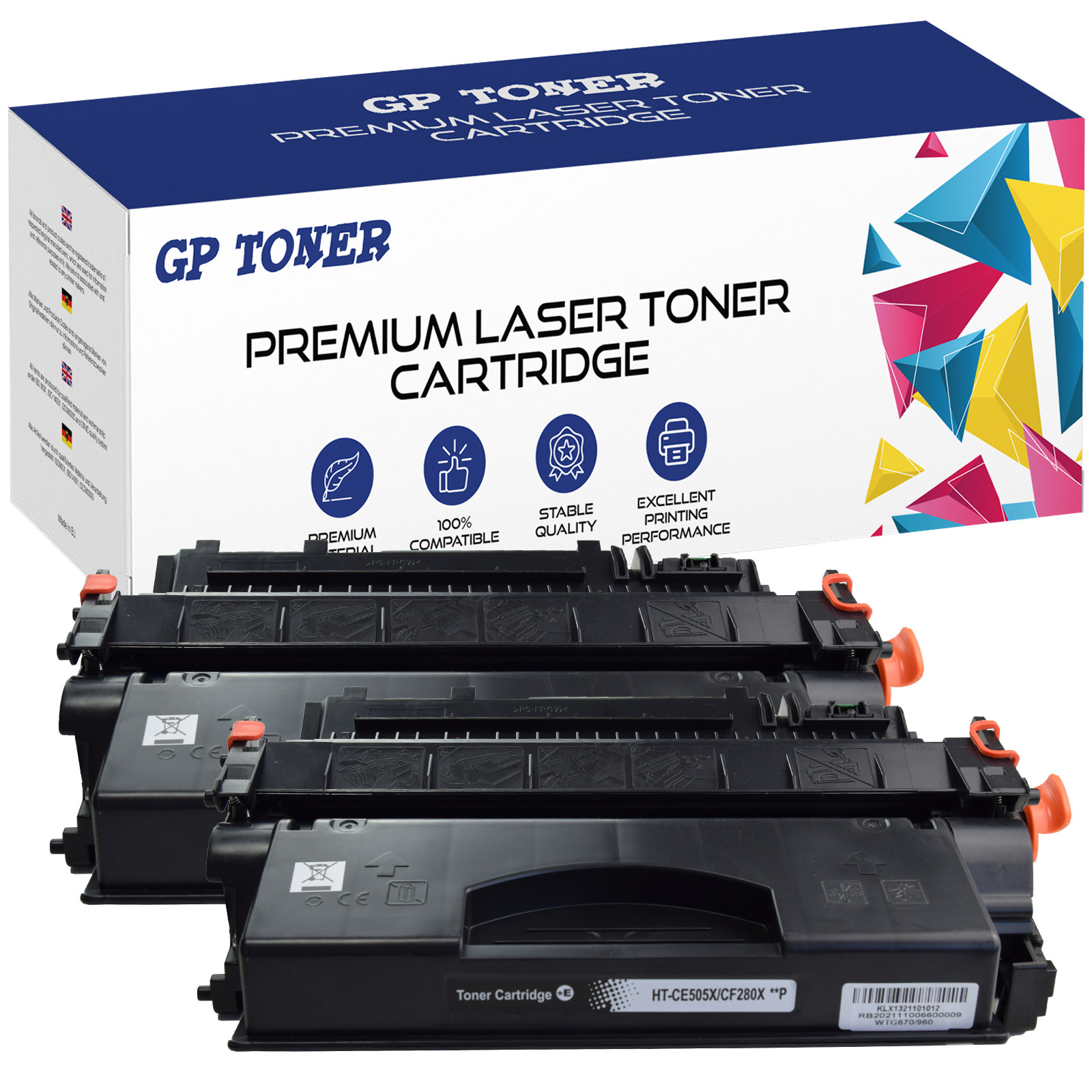 2x toner pro Hp LaserJet P2055 P2055dn CE505X 05X