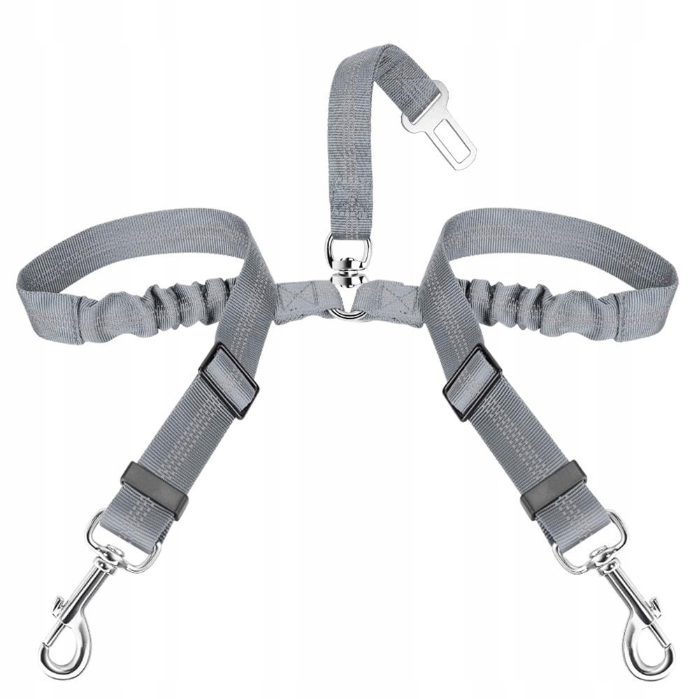 Slowton Pás do auta pro psa Nastavitelný Odrazový Bezpečný Šedý