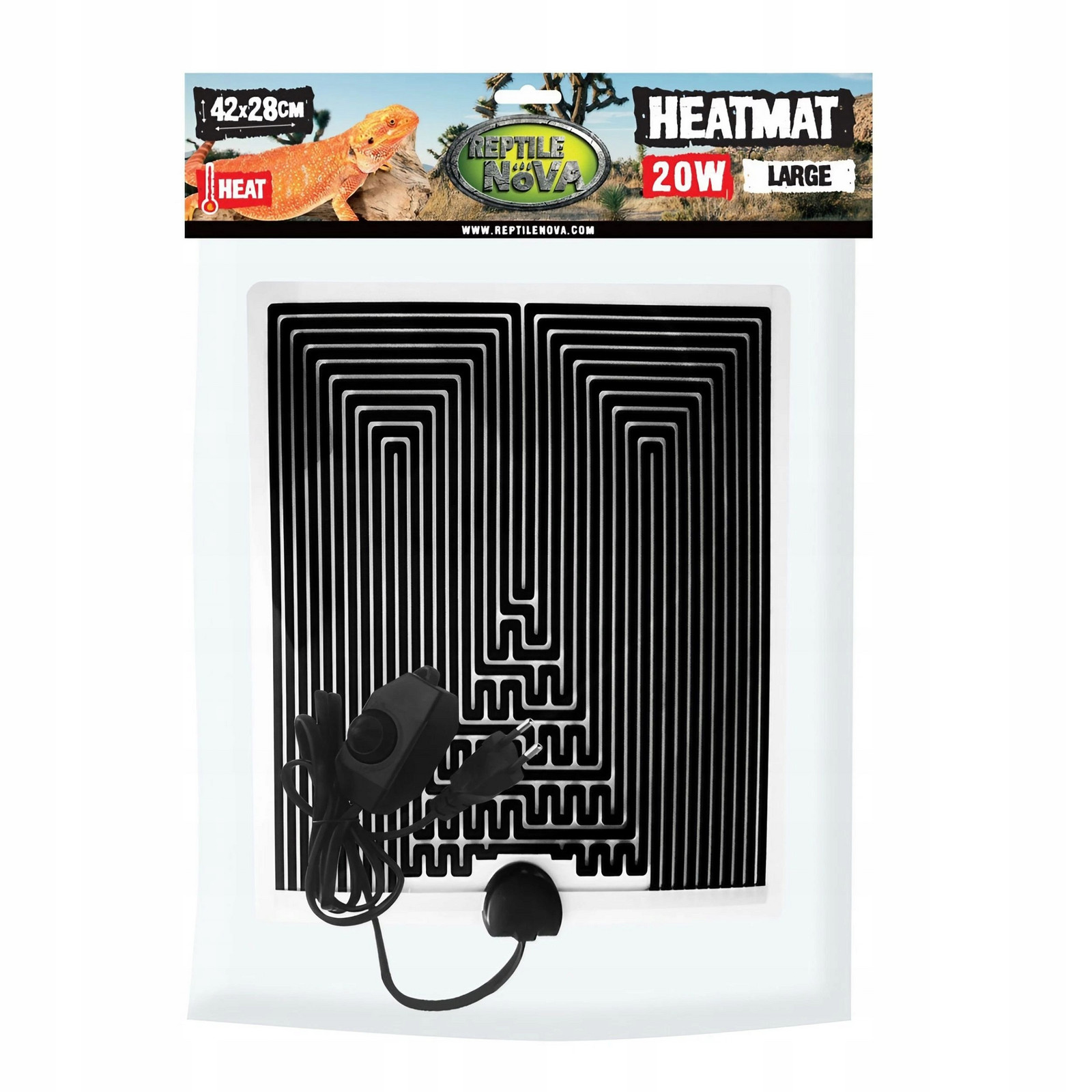 Reptile Nova HEATMAT-R600 L Vyhřívací podložka 20W 42x28cm pro Terárium