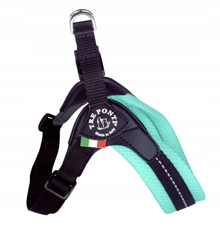 Tre Ponti Postroj pro psa 3 nastavitelné Mesh máta