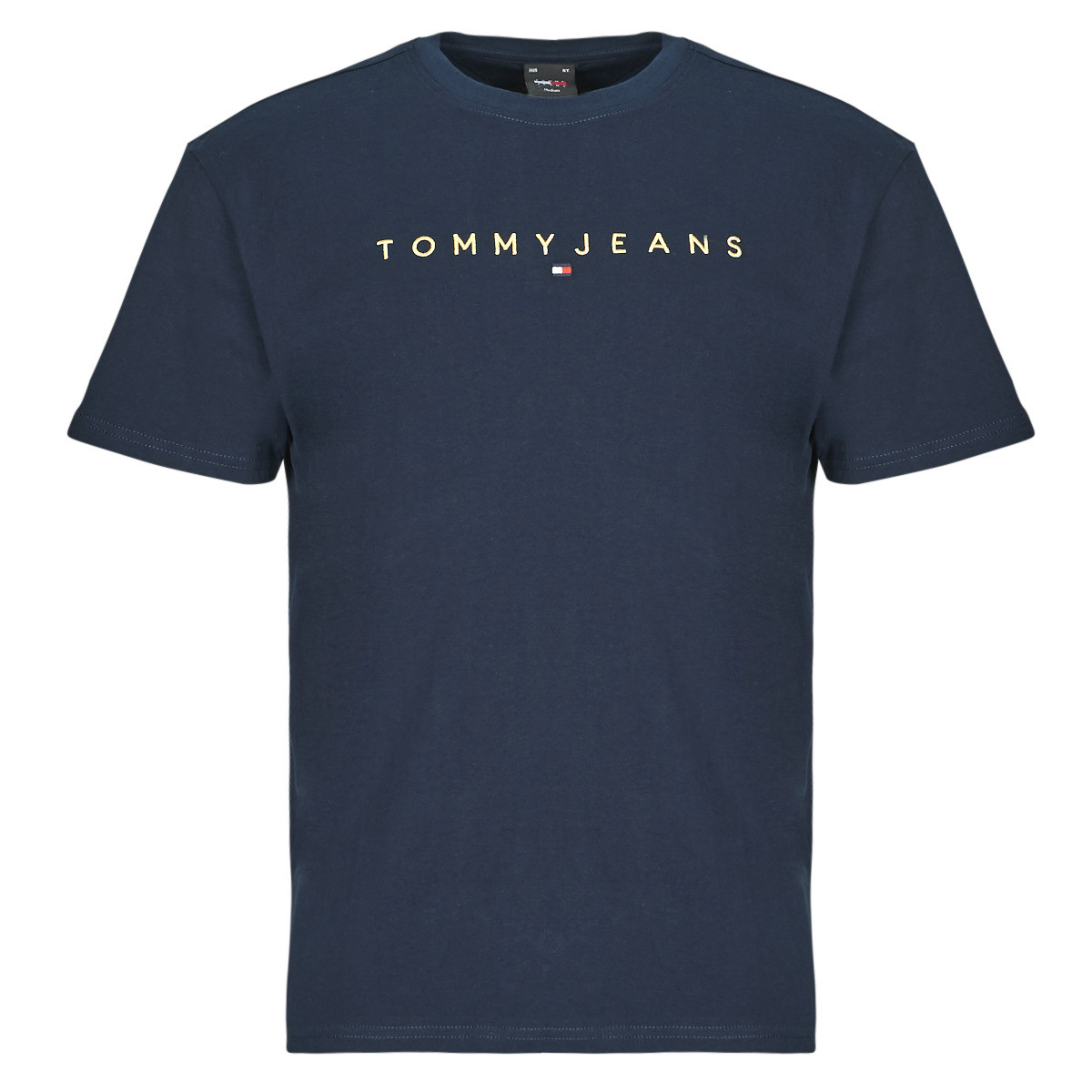 Tommy Jeans  TJM REG GOLD LINEAR LOGO TEE EXT  Tmavě modrá