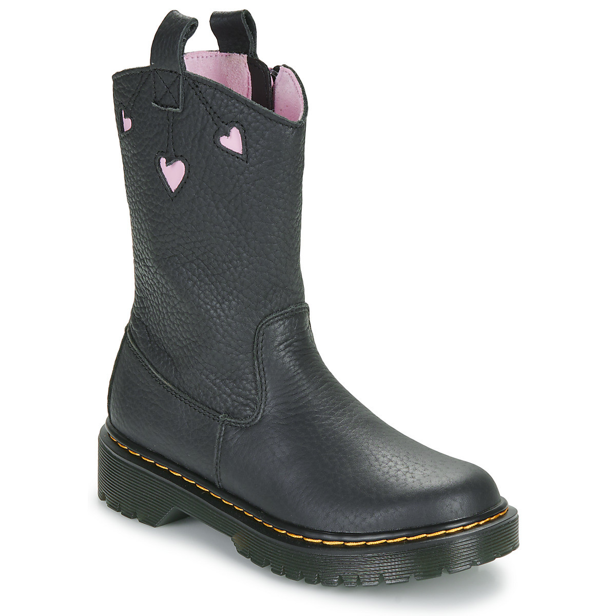 Dr. Martens  Bex Heart P-O Boot J Black Classic Nappa  Černá