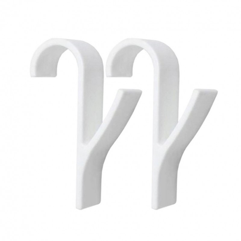 Sada 2 háčků na koupelnový radiátor SEZA, bílé