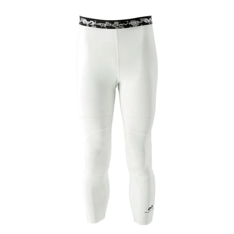 McDavid Compression 3/4 Tight With Dual Layer Knee Support White