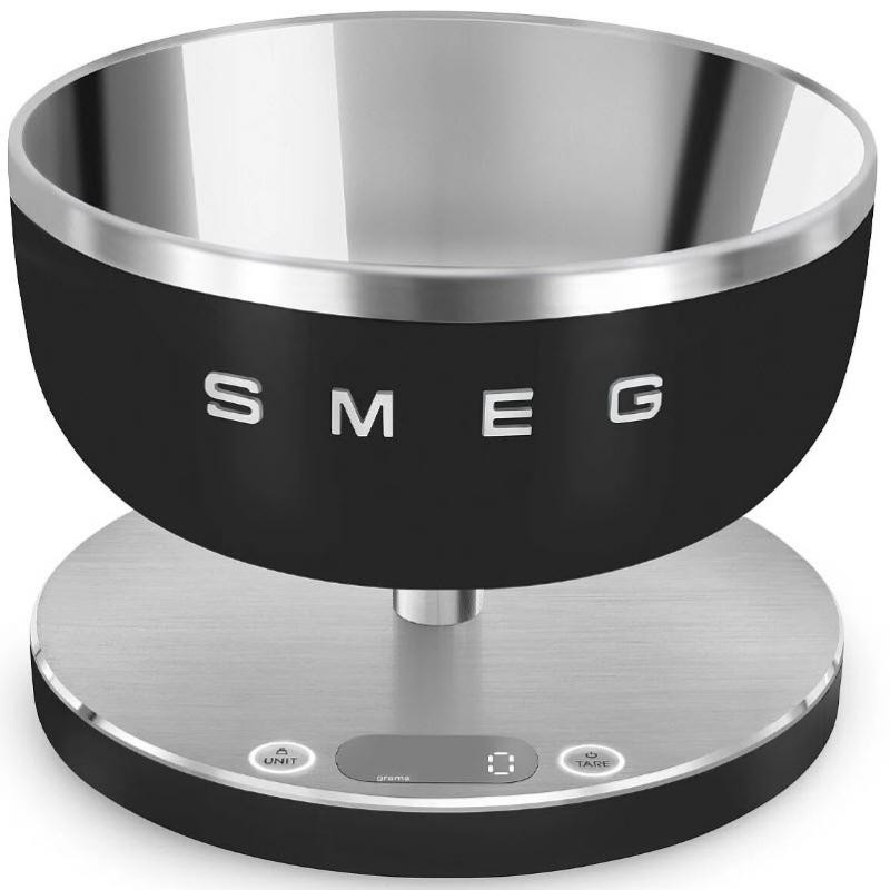 SMEG digitální kuchyňská váha KSC01, dobíjecí, USB-C, černá KSC01BLMWW