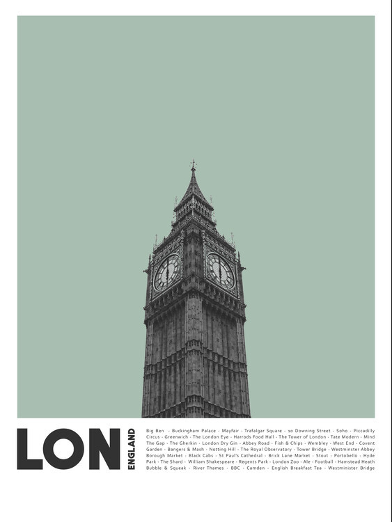 Finlay & Noa Ilustrace Col London 2, Finlay & Noa, 30 × 40 cm