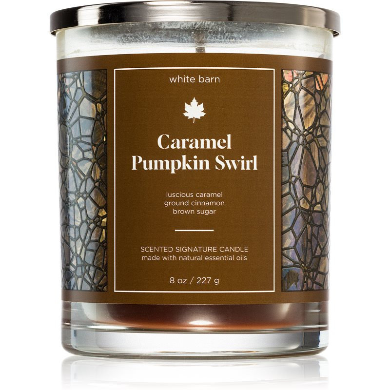 Bath & Body Works Caramel Pumpkin Swirl vonná svíčka 227 g