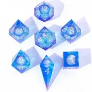 HYMGHO Sharp Edge Liquid Core RPG Dice Set - Fae Storm