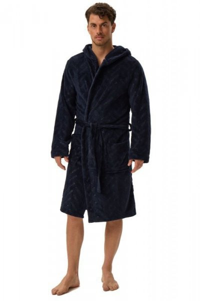 Szlafrok Hacker 41942 granatowy 2XL tmavě modrá