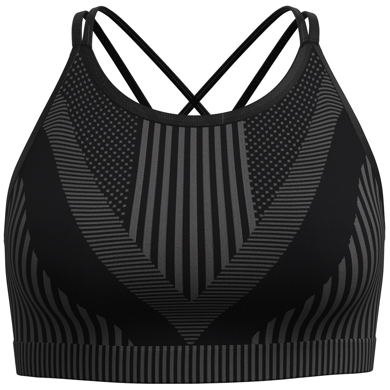 Dámské funkční prádlo Smartwool W Intraknit Strappy Bra Velikost podprsenky: M / Barva: černá/šedá