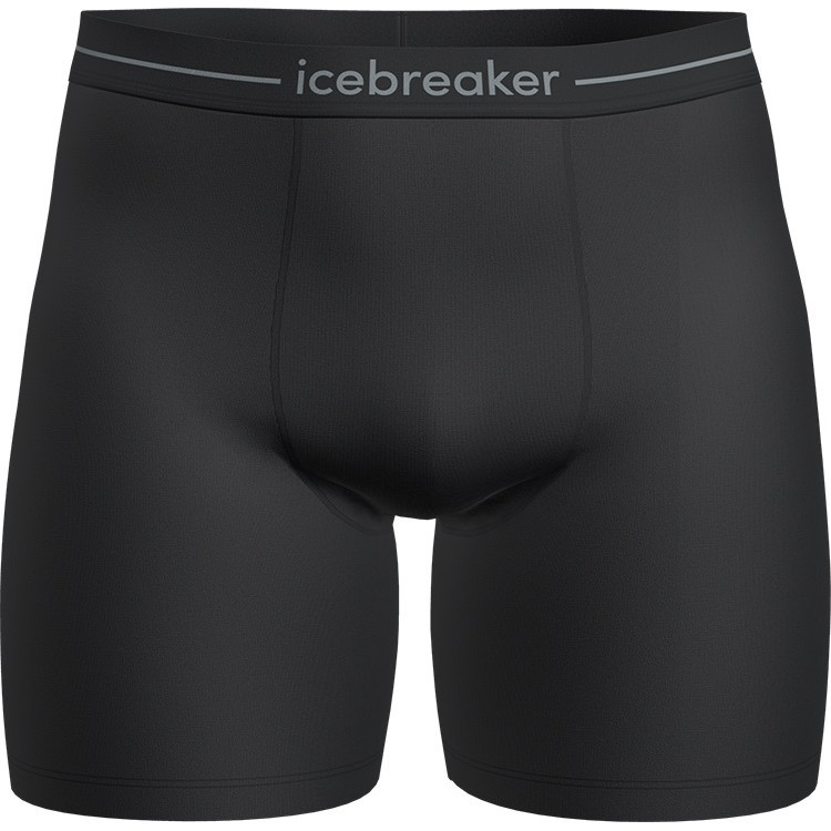 Pánské boxerky Icebreaker M Anatomica Long Boxers Velikost: L / Barva: černá
