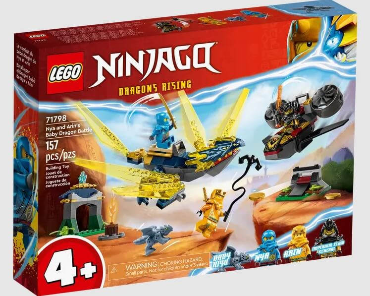 LEGO NINJAGO 71798 Nya a Arin - bitva na hřbetě dračího mláděte