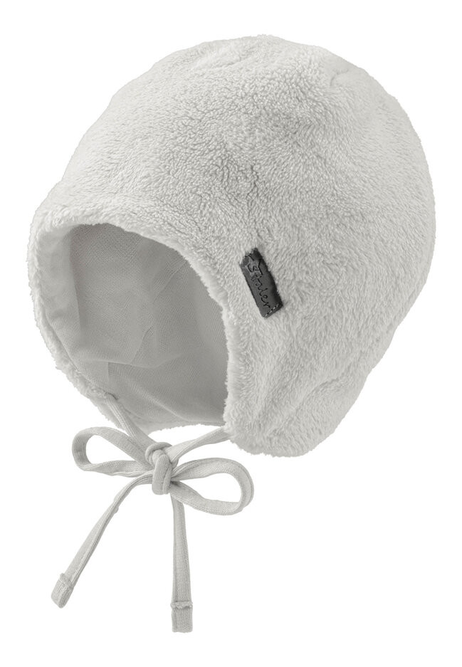 STERNTALER Čepice na zavazování fleece podšitá ecru uni vel. 43 cm - 5-6 m