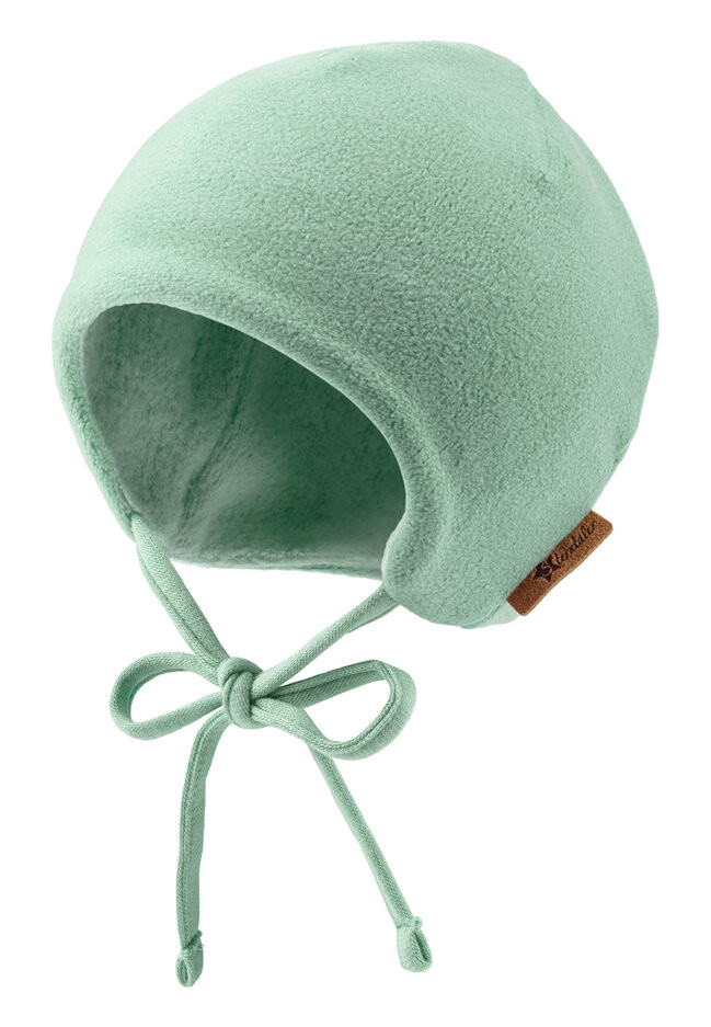 STERNTALER Čepice na zavazování jemný fleece podšitá zelená chlapec vel. 43 cm - 5-6 m