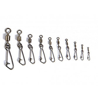 LINEAEFFE - Pevnostní titanový obratlík s karabinkou vel. 20 12ks