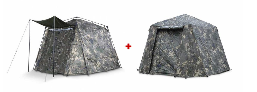 Nash Bivak Bank Life Blockhouse Camo Pro + Zimní přehoz