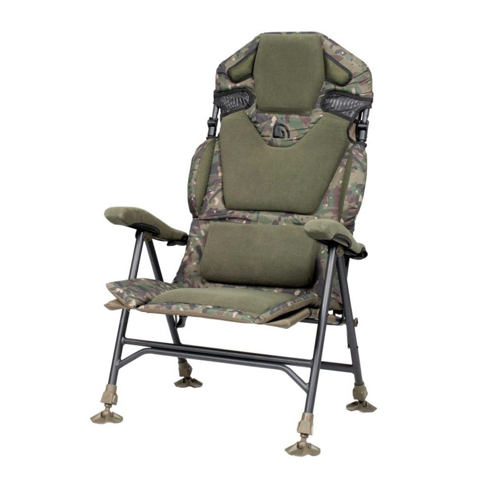 Trakker Křeslo komfortní s područkami Levelite Camo Longback Recliner