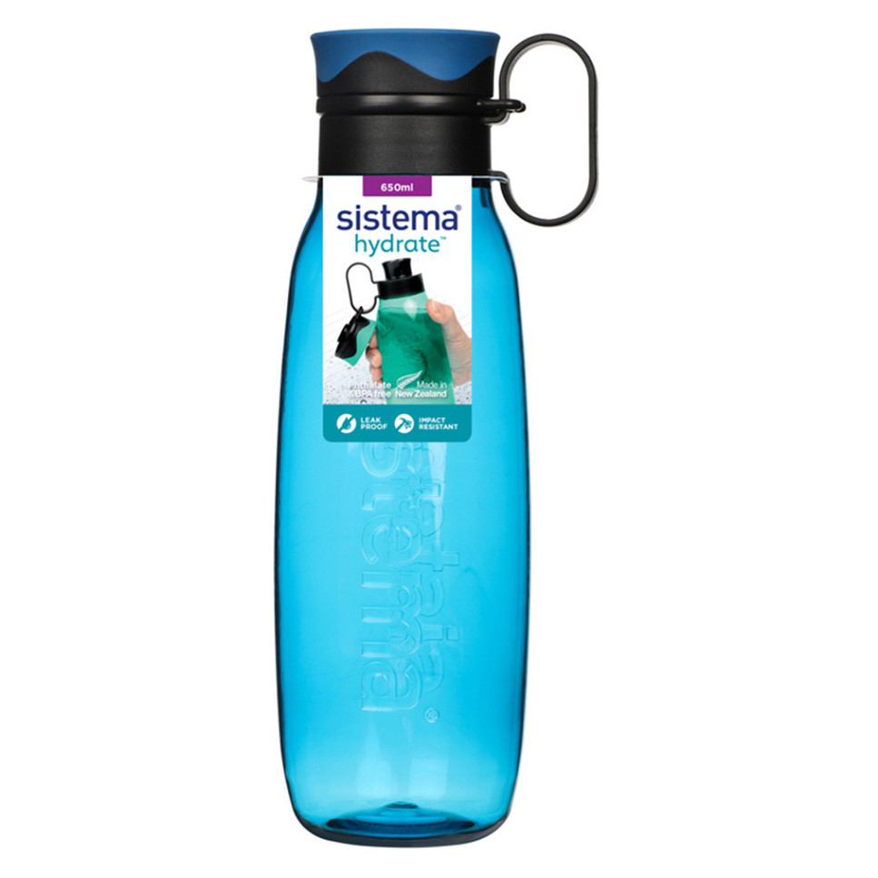 SISTEMA Hydrate Tritan láhev Traverse s brčkem modrá 650 ml