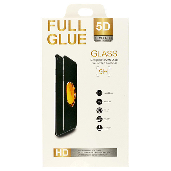 Tvrzené sklo Full Glue 5D pro iPhone 16 Plus černé