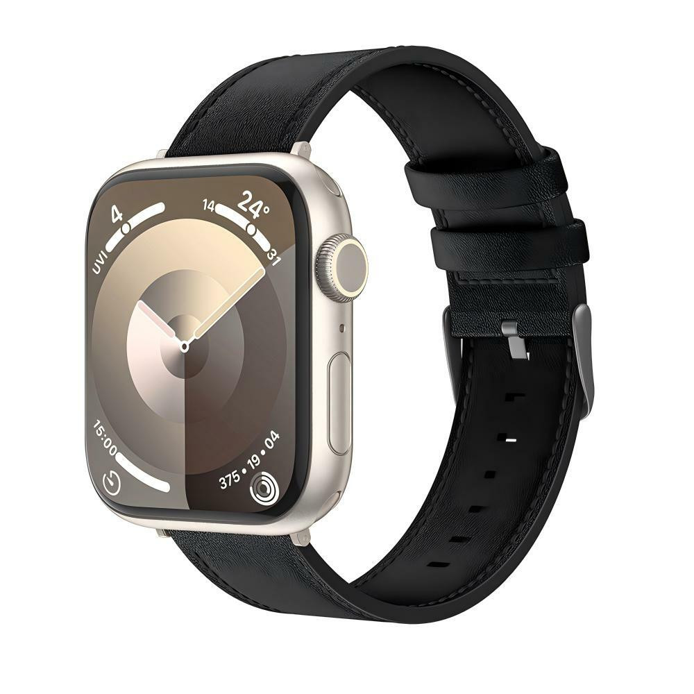 Kožený řemínek Benks Vintage pro Apple Watch 42-44-45-49 černý