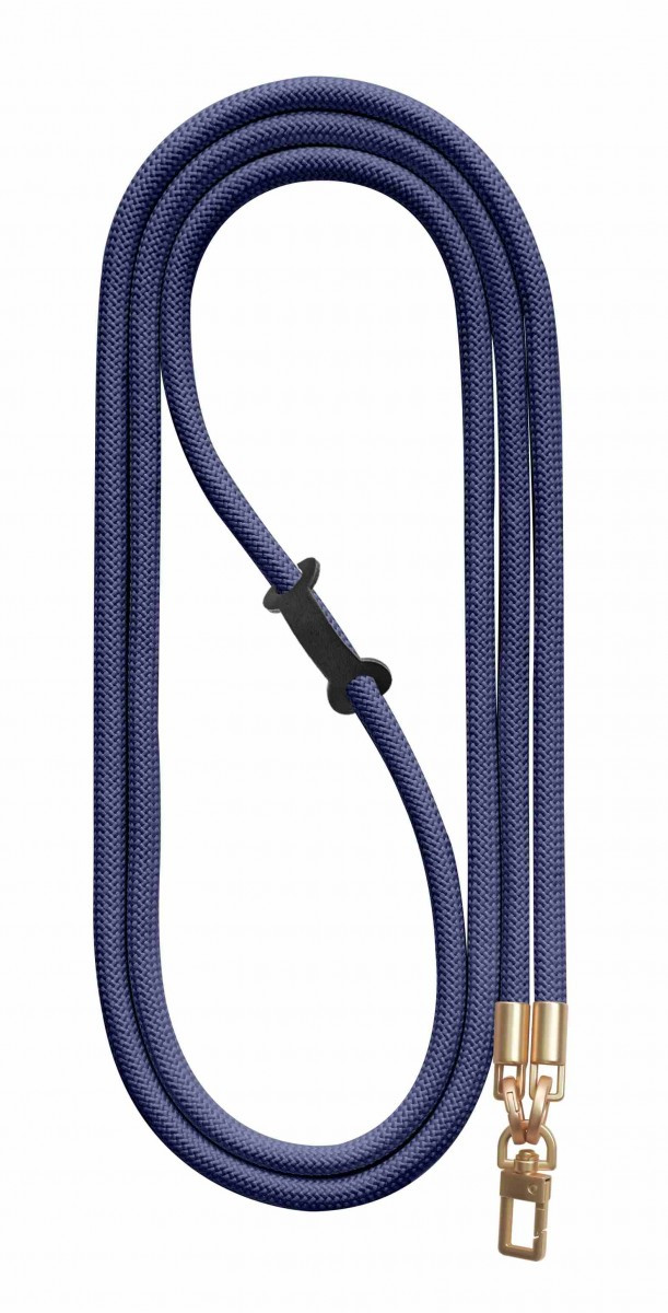Luxusní šňůrka na mobil TopQ Royal Cord Gold tmavě modrá 8 mm 128877