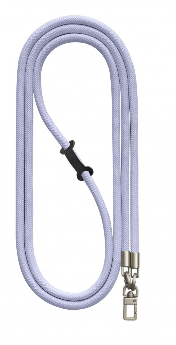 Luxusní šňůrka na mobil TopQ Royal Cord Silver světle fialová 8 mm 128848
