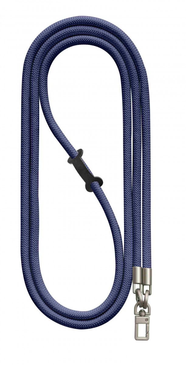 Luxusní šňůrka na mobil TopQ Royal Cord Silver tmavě modrá 8 mm 128846